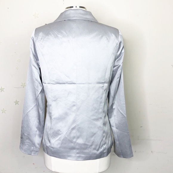 Dolce Cabo satin grey/silver blazer - Picture 5 of 9